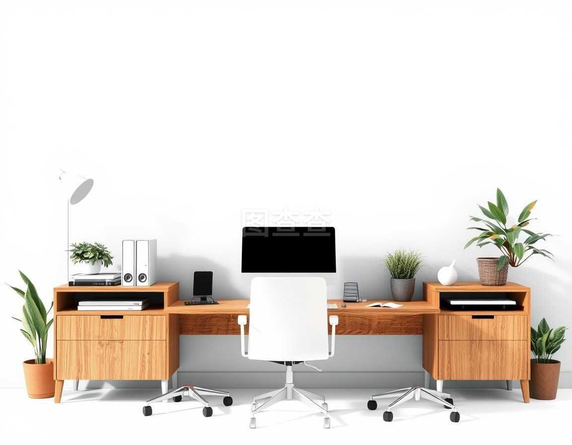 白色裁剪路徑 現(xiàn)代辦公設(shè)備的極簡(jiǎn)美學(xué)與功能分隔